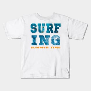 Surfing Summer Time Kids T-Shirt